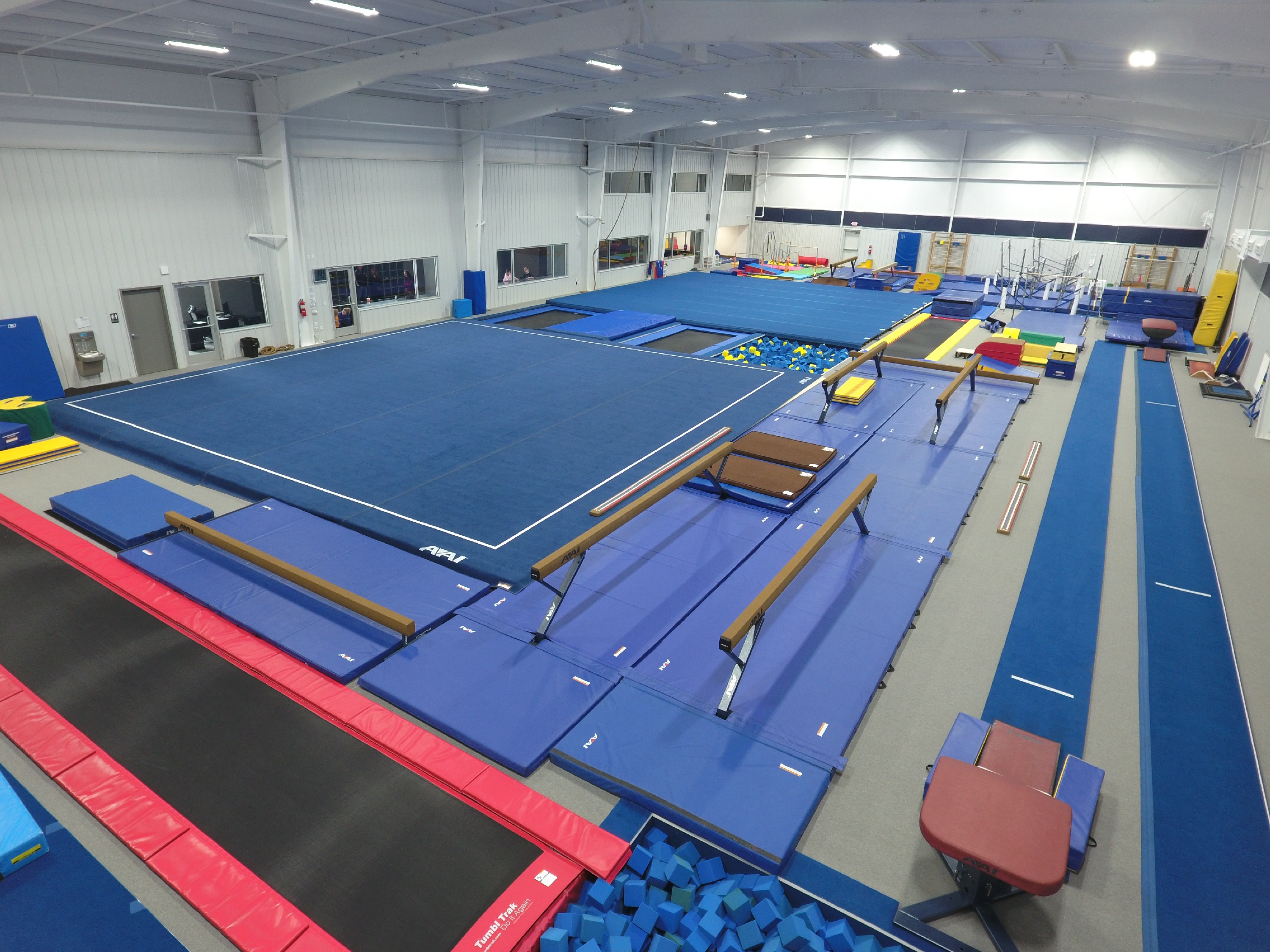 image of gymnastics gym with gymnastics equipment